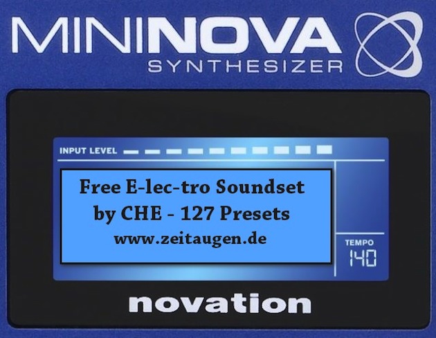 E-lec-tro Soundset by CHE for MiniNova - Logo