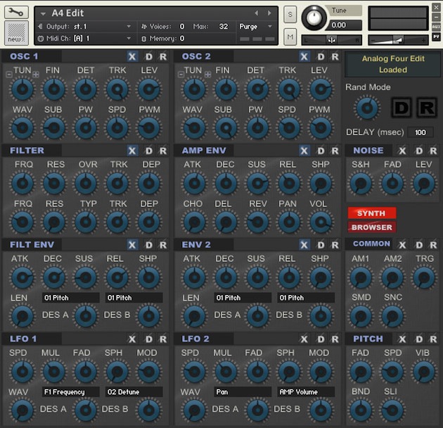 analog four editor